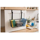 Cesta Colgante Organizador De Metal Negro Para Puerta 3