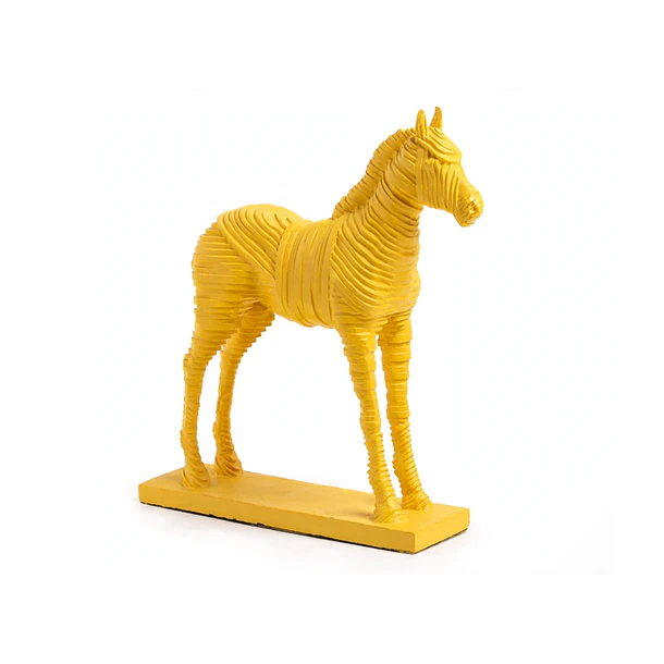 Escultura Caballo Diseño Moderno Amarillo 1