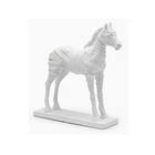 Escultura Caballo Diseño Moderno Blanco 1