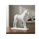 Escultura Caballo Diseño Moderno Blanco 2