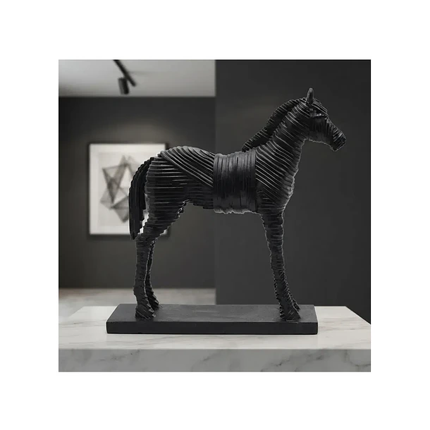 Escultura Caballo Diseño Moderno NEGRO 2