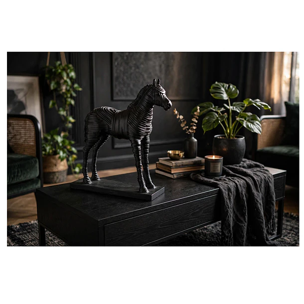 Escultura Caballo Diseño Moderno NEGRO 3