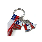 Llavero Chile Con Forma De Camiseta Y Bandera 2