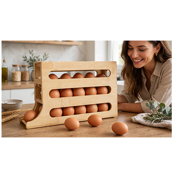 Huevera De Madera Para Huevos Con Diseño 3