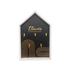 Colgador De Llaves Pared Diseño Casa Negro Con 5 Ganchos 1