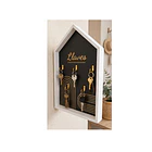 Colgador De Llaves Pared Diseño Casa Negro Con 5 Ganchos 5