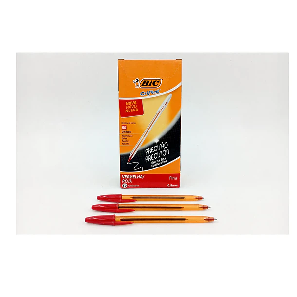 Lapices bolígrafo Bic Cristal Fina Azul 0.8mm Caja 50 Unidades 1