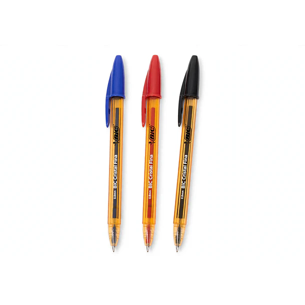 Lápices Bic Cristal Fina 0.8mm Colores Surtidos 3 Unid 1