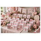 Pack 10 Caja De Regalo Con Huellas De Bebé Y Lazo 4