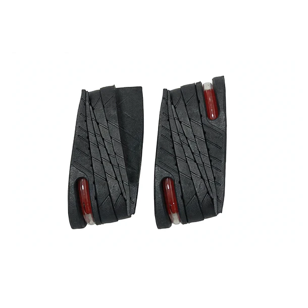 Talonera 6cm Negras Con Cápsulas De Aire Rojas 1
