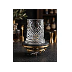 Vaso De Vidrio Con Diseño De Rombos Para Whisky 360grados 2