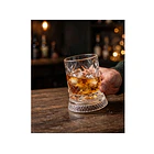 Vaso De Vidrio Con Diseño De Rombos Para Whisky 360grados 5