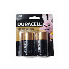 Pilas D2 Duracell Alcalinas Pack 2