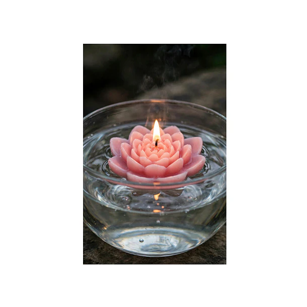 Vela Decorativa Diseño Flor De Loto 6