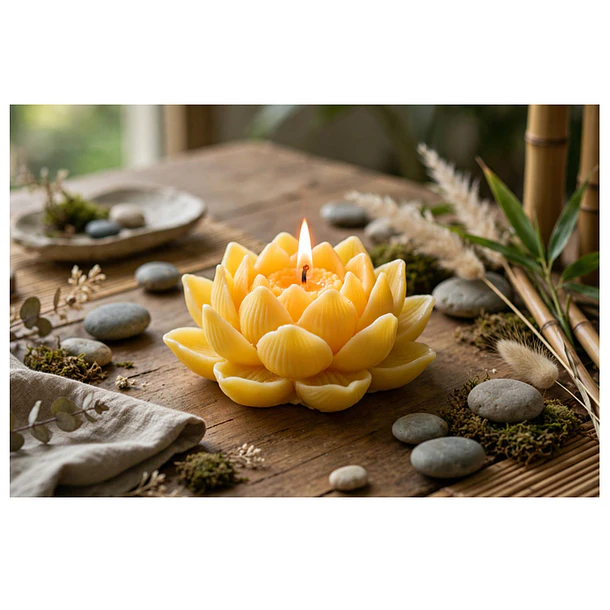 Vela Decorativa Diseño Flor De Loto 9