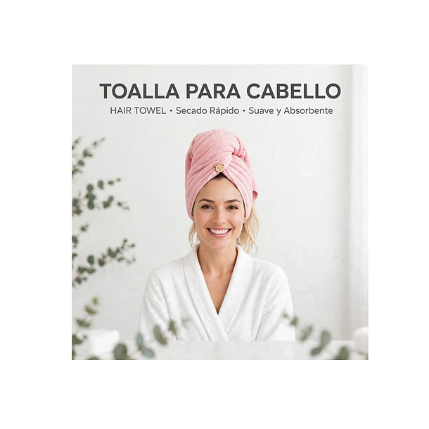 Toalla Turbante Para Secar Pelo Y Cabello 2