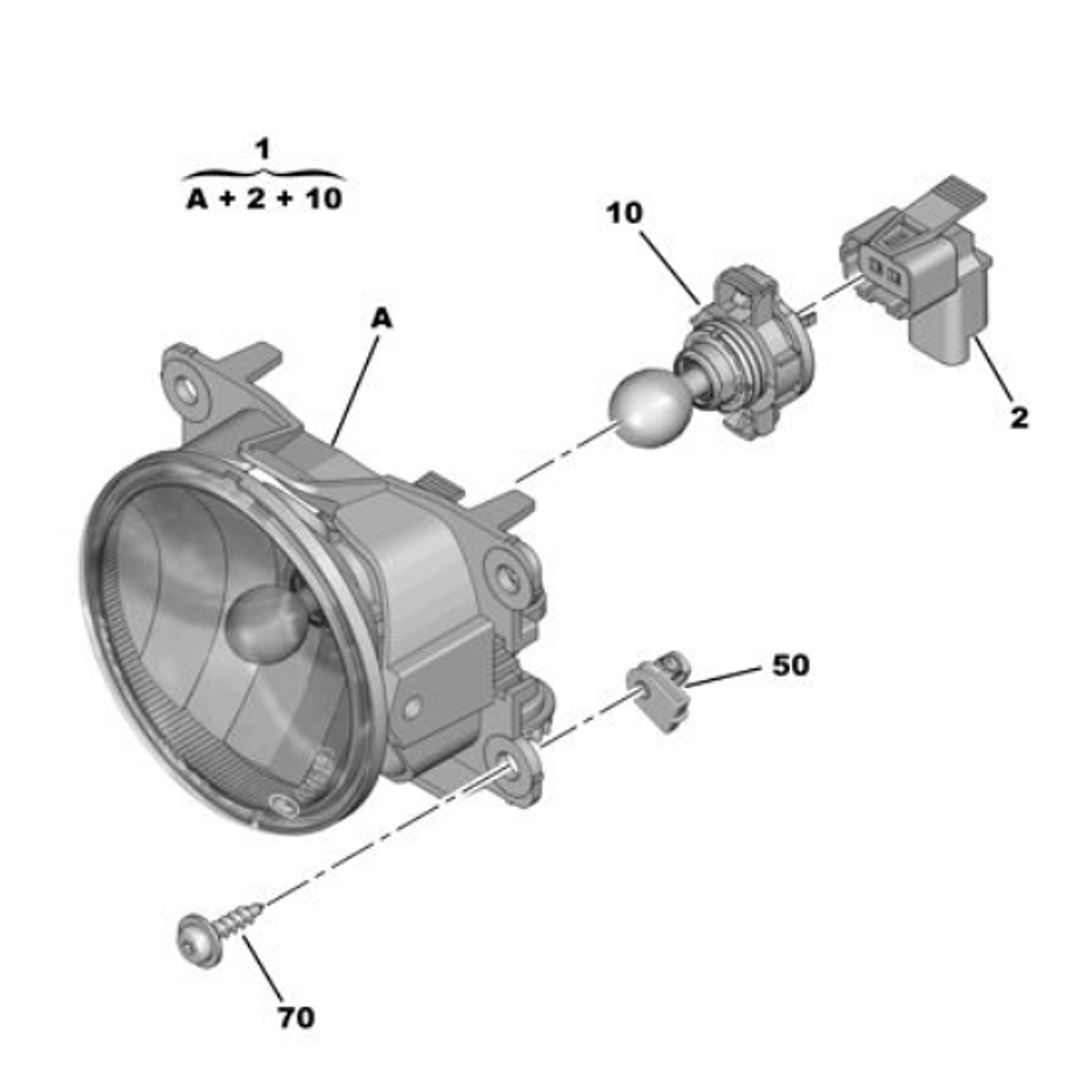 ENCHUFE SOQUETE ADAPTADOR CITROEN - PEUGEROT  NEBLINERO