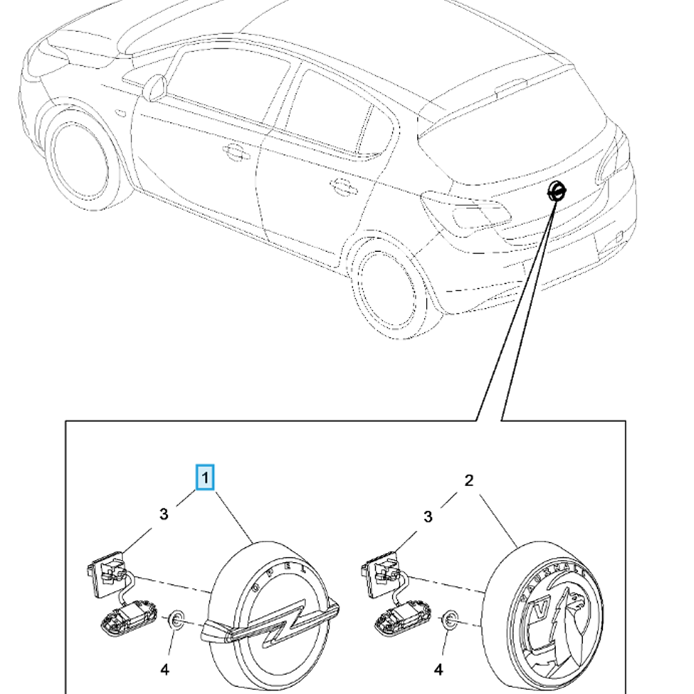 LOGO PORTALON OPEL CORSA - E