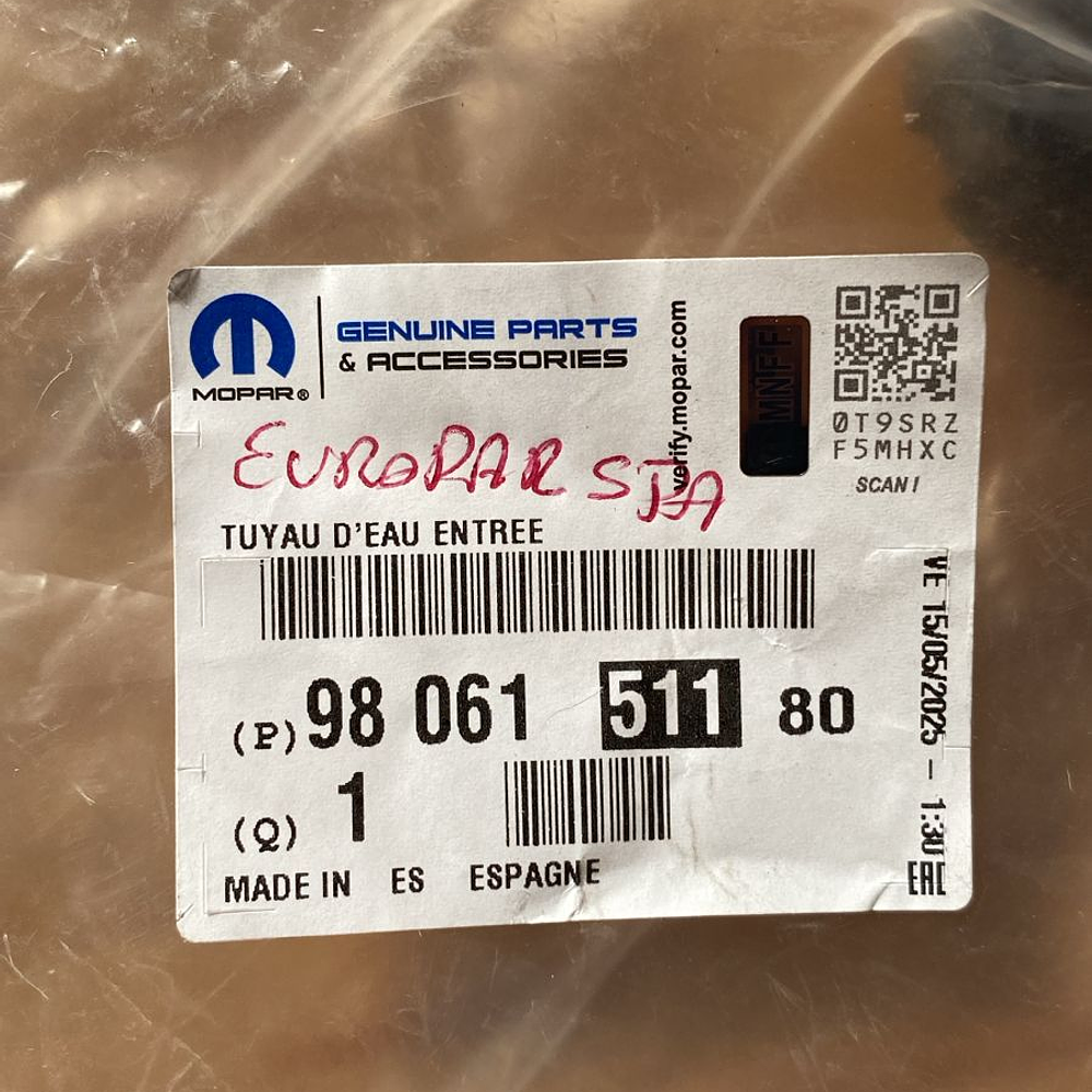 MANGUERA CALEFACCIÓN  OPEL VIVARO