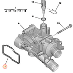 EMPAQUETADURA CAJA TERMOSTATO  MOTOR HDi 2.0
