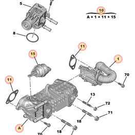 BASE EGR INTERCAMBIADOR PEUGEOT 1.5 (CONSULTE STOCK)