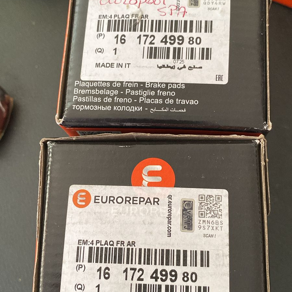 PASTILLAS DE FRENOS TRASERAS PEUGEOT 2008   (SEGÚN CHASIS O VIN)