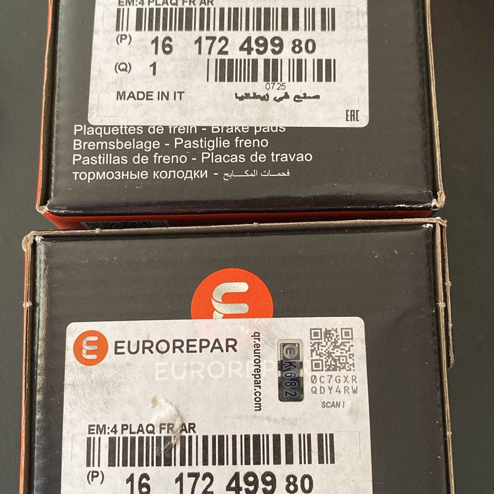 PASTILLAS DE FRENOS TRASERAS PEUGEOT 2008   (SEGÚN CHASIS O VIN)