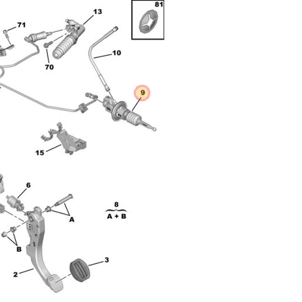CILINDRO EMISOR PEUGEOT RIFTER