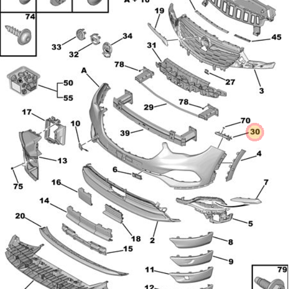 MENSULA OPEL GRANDLAND DERECHA