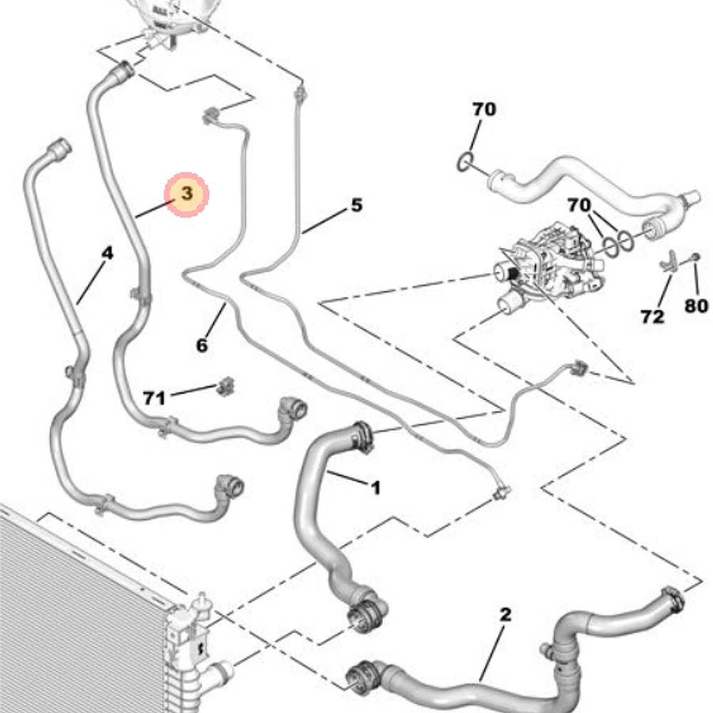 MANGUERA DEPOSITO RADIADOR PEUGEOT TRAVELLER