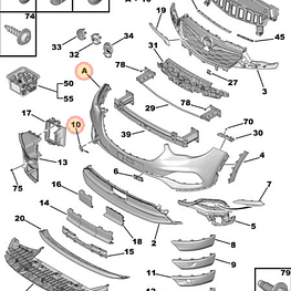 PARACHOQUE OPEL GRANDLAND INFERIOR