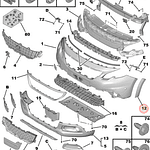 MOLDURA PARACHOQUE PEUGEOT 2008 LADO IZQUIERDO