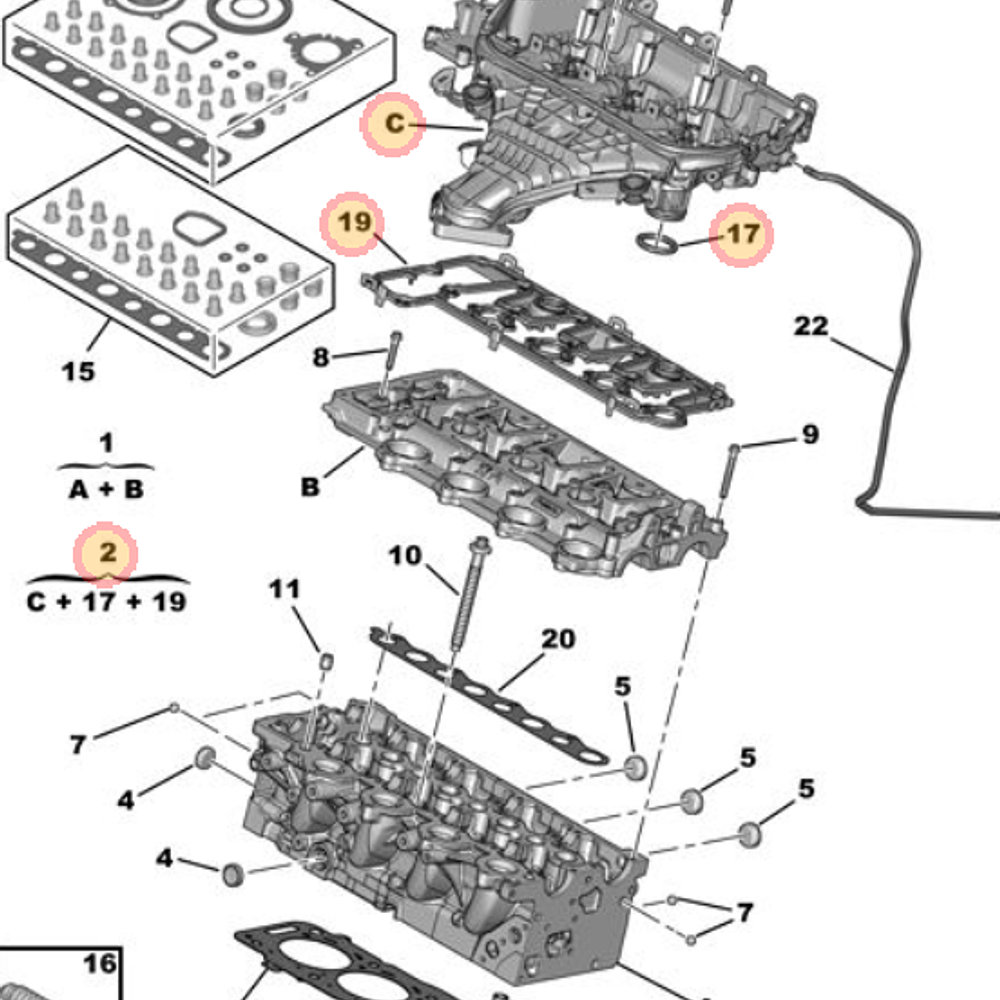 TAPA VALVULAS CITROEN JUMPY 3  HDi 2.0