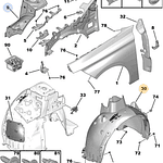 GUARDAFANGO PEUGEOT 308 (P5) DELANTERO IZQUIERDO