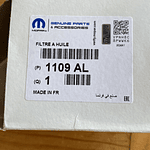 FILTRO DE ACEITE  METÁLICO MOTORES 1.2 ORIGINAL PSA