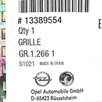 REJILLA PARACHOQUE OPEL CORSA-D