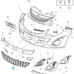 REJILLA PARACHOQUE OPEL CORSA-D