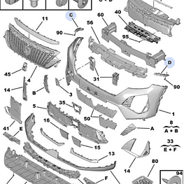FRONTAL SUPERIOR PEUGEOT 2008