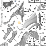 TAPABARRO DELANTERO DERECHO PEUGEOT 2008 (A94F)