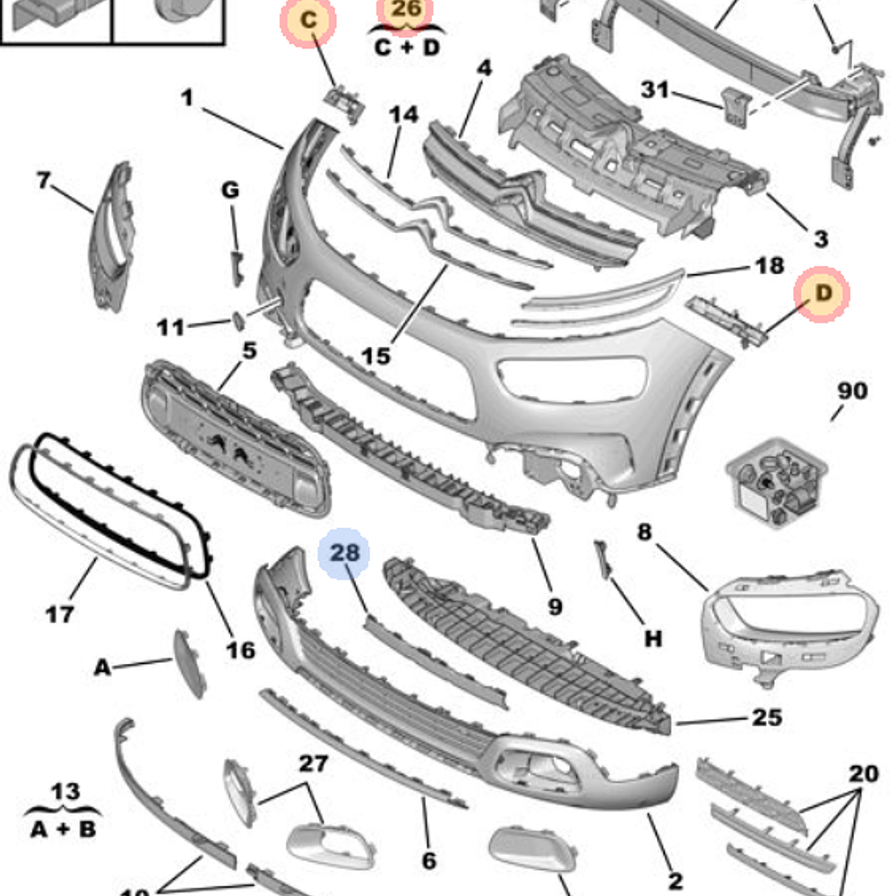 JUEGO MENSULAS CITROEN C CACTUS