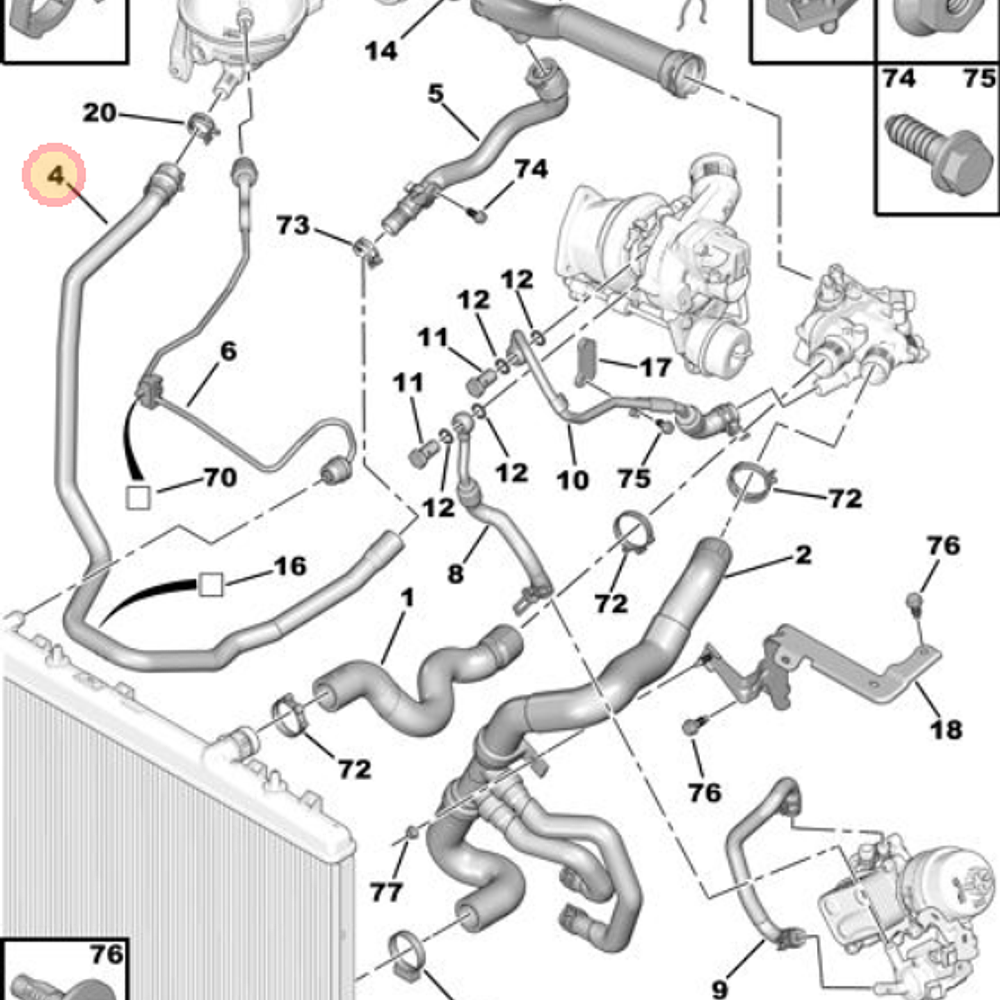 MANGUERA RADIADOR DEPOSITO DE COOLAMT