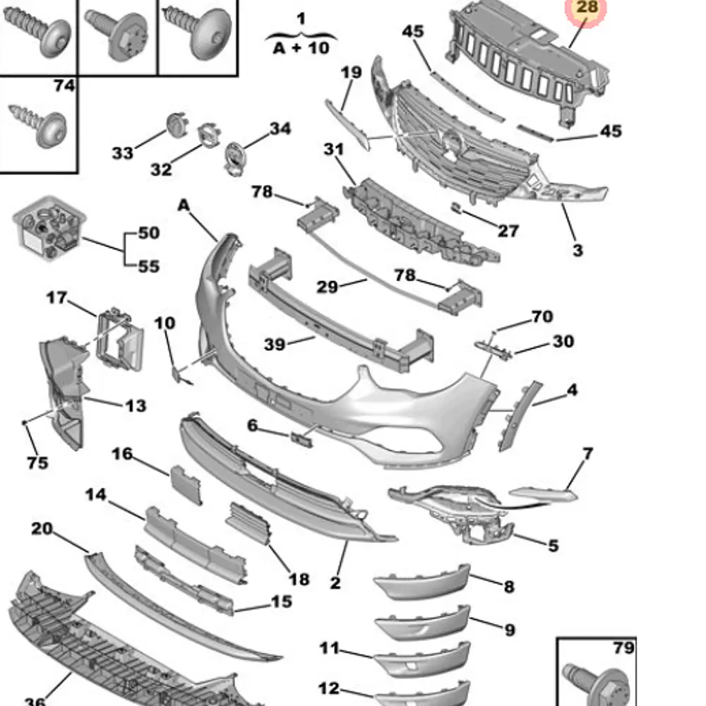 FRONTAL SUPERIOR OPEL GRANDLAND