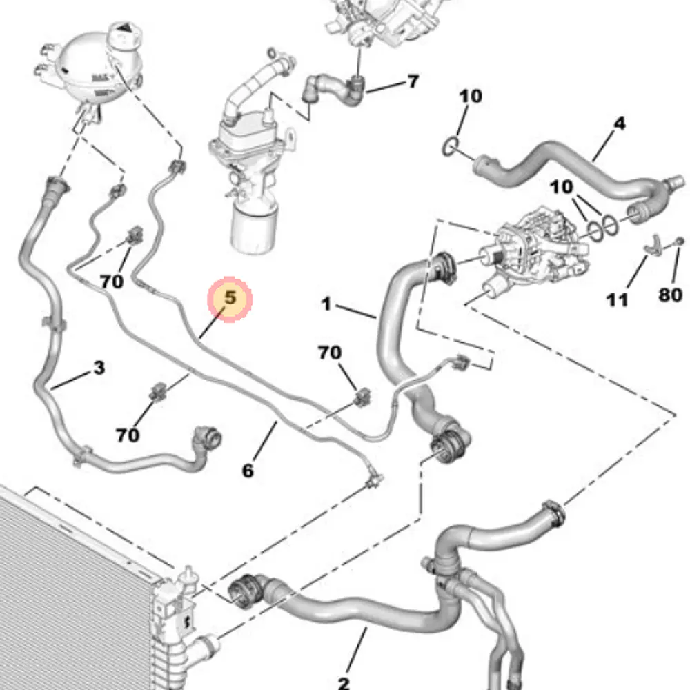 MANGUERA DEPOSITO RADIADOR  (SEGUN CHASIS O VIN) 2.0
