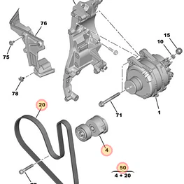 ALTERNADOR KIT ACCESORIOS HDI 2.0