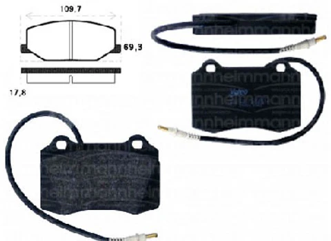 PASTILLAS FRENO DELANTERAS JUEGO SEMI-METALICAS PARA PEUGEOT 406 (hasta 2004)