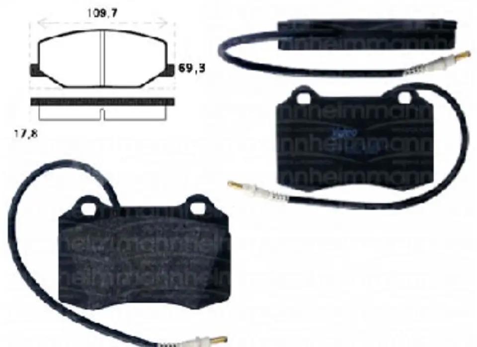 PASTILLAS FRENO DELANTERAS JUEGO SEMI-METALICAS PARA PEUGEOT 406 (hasta 2004) 1