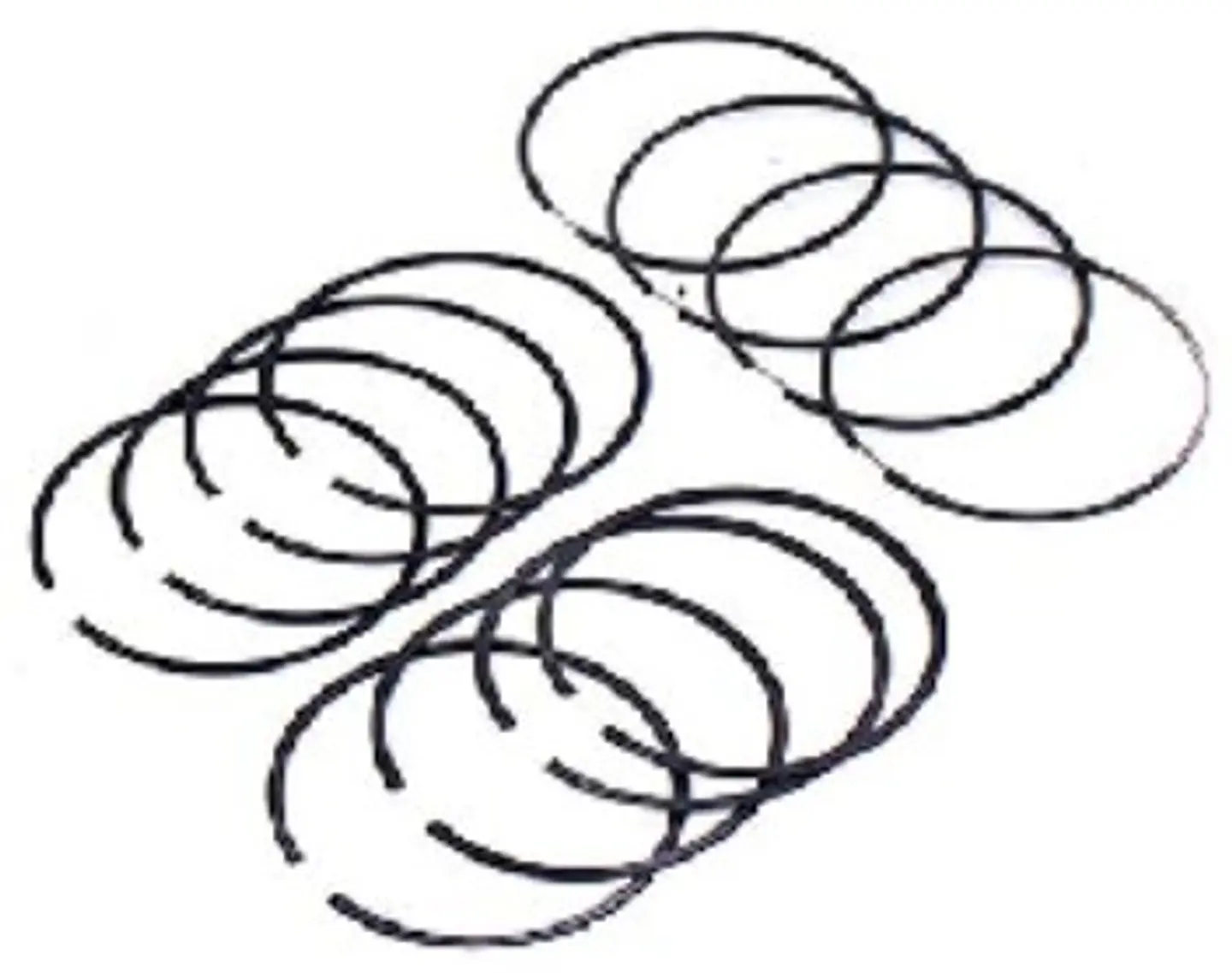 ANILLOS MOTOR CROMADOS 050MM PARA PEUGEOT 106 EQUINOXE (1997-2002) 1