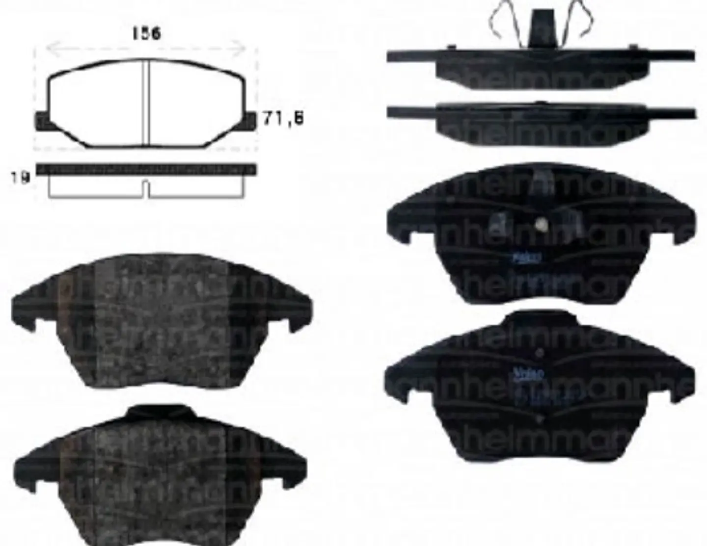 PASTILLAS FRENO DELANTERAS JUEGO TIPO AT PARA PEUGEOT 307 (hasta 2005), 307 (2006-2009), 307 CABRIOLET (2002-2005), 307 CABRIOLET (2006-2009) 1