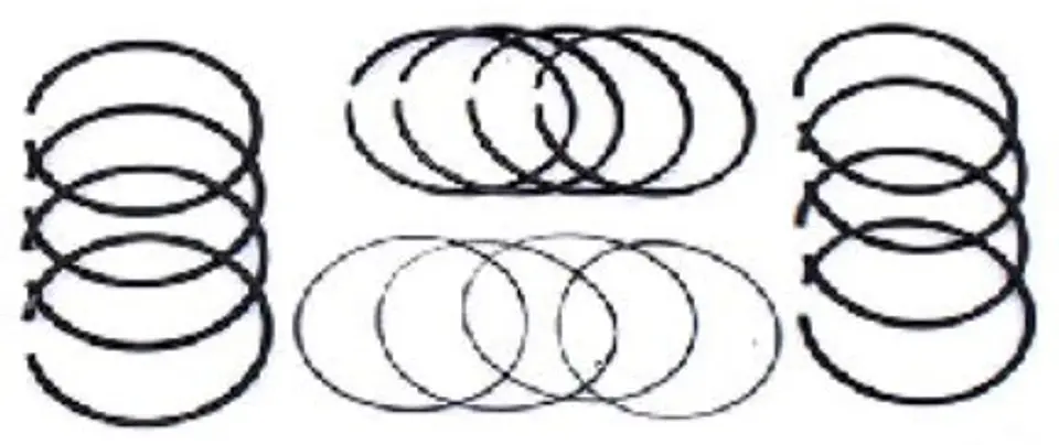 ANILLOS MOTOR NEGRO STD PARA RENAULT 12 Y 12 TL 1