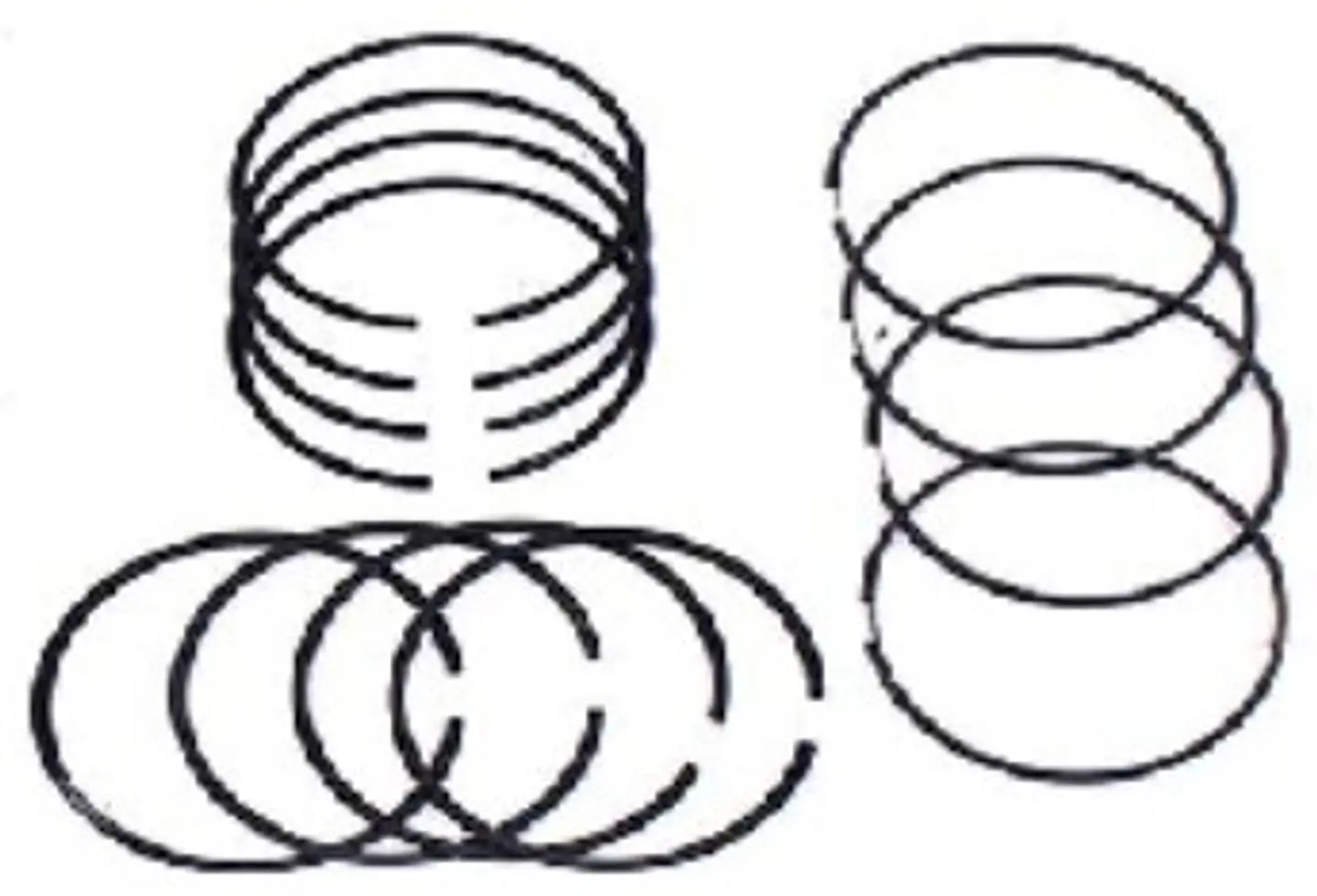 ANILLOS MOTOR NEGRO STD PARA RENAULT 12, 18 TL Y 12 TL 1